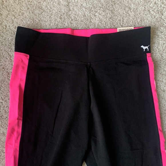 Neon pink black pink leggings - Picture 2 of 4